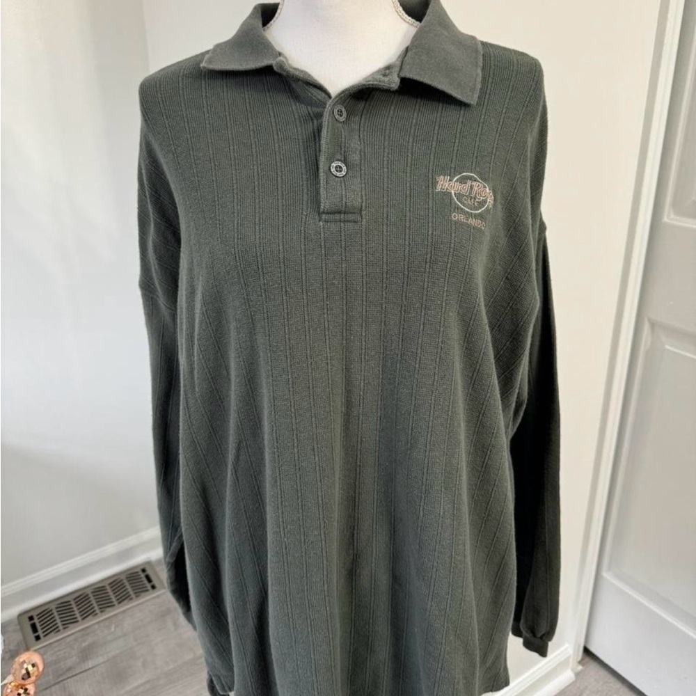 Vintage Hard‎ Rock Cafe Polo Shirt Green